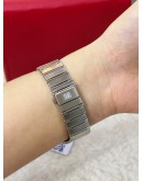 OMEGA CONSTELLATION HALF 18K 750 YELLOW GOLD REF 396.1070 GOLD DIAL 33MM QUARTZ WATCH