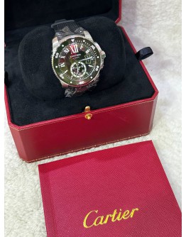 CARTIER CALIBRE DE CARTIER DIVER REF 3729 BLACK DIAL 42MM AUTOMATIC WATCH