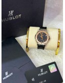 HUBLOT CLASSIC FUSION LADY 18K 750 ROSE GOLD CERAMIC 33MM QUARTZ WATCH
