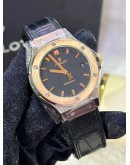 HUBLOT CLASSIC FUSION LADY 18K 750 ROSE GOLD CERAMIC 33MM QUARTZ WATCH