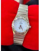 OMEGA CONSTELLATION REF 1566.86.00 DIAMONDS BLUE MOTHER OF PEARL DIAL 22MM QUARTZ WATCH