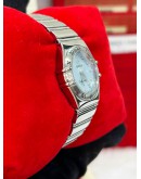 OMEGA CONSTELLATION REF 1566.86.00 DIAMONDS BLUE MOTHER OF PEARL DIAL 22MM QUARTZ WATCH
