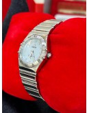 OMEGA CONSTELLATION REF 1566.86.00 DIAMONDS BLUE MOTHER OF PEARL DIAL 22MM QUARTZ WATCH