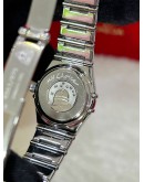 OMEGA CONSTELLATION REF 1566.86.00 DIAMONDS BLUE MOTHER OF PEARL DIAL 22MM QUARTZ WATCH