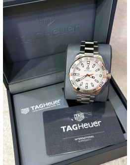 TAG HEUER AQUARACER 300M REF WBD1111 WHITE DIAL 41MM QUARTZ WATCH