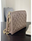 LOUIS VUITTON PM COUSSIN IN TAUPE EMBOSSED MONOGRAM PUFFY LAMBSKIN LEATHER