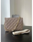 LOUIS VUITTON PM COUSSIN IN TAUPE EMBOSSED MONOGRAM PUFFY LAMBSKIN LEATHER