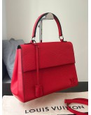 LOUIS VUITTON CLUNY IN RED EPI LEATHER   