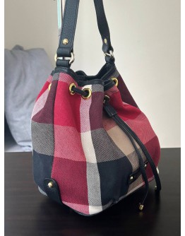 BURBERRY BLUE LABEL CRESTBRIDGE CHECK BUCKET BAG  