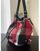 BURBERRY BLUE LABEL CRESTBRIDGE CHECK BUCKET BAG  