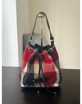 BURBERRY BLUE LABEL CRESTBRIDGE CHECK BUCKET BAG  