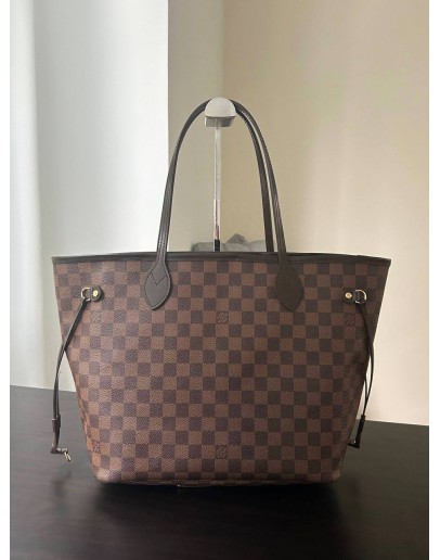 LOUIS VUITTON MM NEVERFULL IN DAMIER EBENE CANVAS  