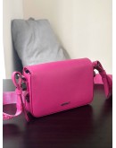 OFF WHITE BINDER CLIP BAG FUCHSIA WHITE