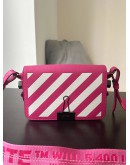 OFF WHITE BINDER CLIP BAG FUCHSIA WHITE