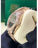 ROLEX DAY-DATE 40 18K 750 ROSE GOLD REF 228235 AVOCADO GREEN DIAL 40MM AUTOMATIC WATCH
