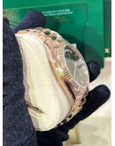 ROLEX DAY-DATE 40 18K 750 ROSE GOLD REF 228235 AVOCADO GREEN DIAL 40MM AUTOMATIC WATCH