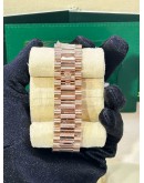 ROLEX DAY-DATE 40 18K 750 ROSE GOLD REF 228235 AVOCADO GREEN DIAL 40MM AUTOMATIC WATCH