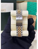 ROLEX DATEJUST 36 HALF 18K 850 YELLOW GOLD JUBILEE REF 16233 WHITE ROMAN NUMBERALS DIAL 36MM AUTOMATIC WATCH