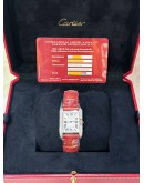 CARTIER TANK ANGLAISE DIAMOND 18K 750 WHITE GOLD REF WT100015 WHITE ROMAN NUMBERALS DIAL 22.7MM X 30.2MM QUARTZ WATCH