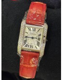 CARTIER TANK ANGLAISE DIAMOND 18K 750 WHITE GOLD REF WT100015 WHITE ROMAN NUMBERALS DIAL 22.7MM X 30.2MM QUARTZ WATCH