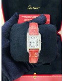 CARTIER TANK ANGLAISE DIAMOND 18K 750 WHITE GOLD REF WT100015 WHITE ROMAN NUMBERALS DIAL 22.7MM X 30.2MM QUARTZ WATCH