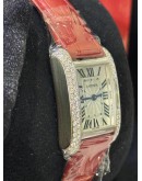 CARTIER TANK ANGLAISE DIAMOND 18K 750 WHITE GOLD REF WT100015 WHITE ROMAN NUMBERALS DIAL 22.7MM X 30.2MM QUARTZ WATCH