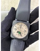 BELL & ROSS WILDLIFE WARRIORS BR 03-92 LIMITED EDITION TO 25 PIECES CERAMIC REF BR0392-WLW-CE/SCA BROWN DIAL 42MM AUTOMATIC WATCH