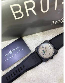 BELL & ROSS WILDLIFE WARRIORS BR 03-92 LIMITED EDITION TO 25 PIECES CERAMIC REF BR0392-WLW-CE/SCA BROWN DIAL 42MM AUTOMATIC WATCH