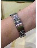 ROLEX DATEJUST 31 REF 68240 WHITE ROMAN NUMBERALS DIAL WITH DIAMONDS BEZEL 31MM AUTOMATIC WATCH