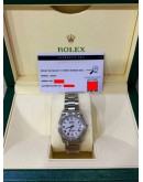 ROLEX DATEJUST 31 REF 68240 WHITE ROMAN NUMBERALS DIAL WITH DIAMONDS BEZEL 31MM AUTOMATIC WATCH