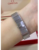 OMEGA CONSTELLATION MANHATTAN REF 131.10.28.60.52.001 SILVER DIAMONDS DIAL 28MM QUARTZ WATCH