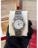 OMEGA CONSTELLATION MANHATTAN REF 131.10.28.60.52.001 SILVER DIAMONDS DIAL 28MM QUARTZ WATCH