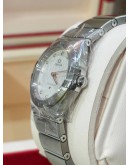 OMEGA CONSTELLATION MANHATTAN REF 131.10.28.60.52.001 SILVER DIAMONDS DIAL 28MM QUARTZ WATCH