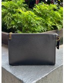 VERSACE LA MEDUSA CLUTCH IN BLACK CALFSKIN LEATHER