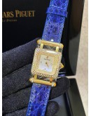 AP AUDEMARS PIGUET DEVA 18K 750 YELLOW GOLD FACTORY DIAMONDS REF 67421BA MOTHER OF PEARL DIAL 25MM QUARTZ WATCH