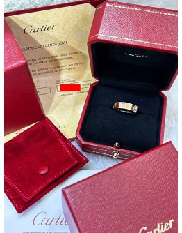CARTIER LOVE RING CLASSIC MODEL IN 18K 750 ROSE GOLD WITH 3 DIAMONDS