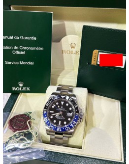 ROLEX GMT-MASTER II BATMAN REF 116710 BLACK DIAL 40MM AUTOMATIC WATCH
