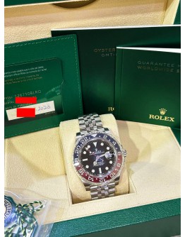 ROLEX GMT-MASTER II PEPSI JUBILEE REF 126710 BLACK DIAL 40MM AUTOMATIC WATCH