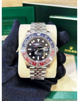 ROLEX GMT-MASTER II PEPSI JUBILEE REF 126710 BLACK DIAL 40MM AUTOMATIC WATCH