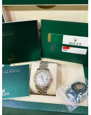 ROLEX DATEJUST 31 18K 750 YELLOW GOLD JUBILEE FACTORY DIAMOND REF 178383 MOTHER OF PEARL DIAMONDS DIAL 31MM AUTOMATIC WATCH