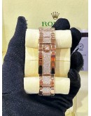 ROLEX DAYTONA REF 116505 18K 750 EVEROSE GOLD UPGRADE 116595RBOW RAINBOW PAVE DIAMOND DIAL 40MM AUTOMATIC WATCH