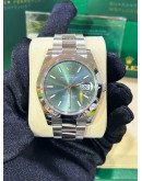 ROLEX DATEJUST 41 REF 126300 MINT GREEN DIAL 41MM AUTOMATIC WATCH