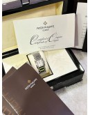 PATEK PHILIPPE TWENTY 4 DIAMONDS REF 4910/10A-011 WHITE DIAL 25MM X 30MM QUARTZ WATCH