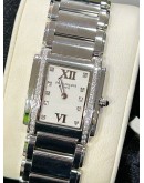 PATEK PHILIPPE TWENTY 4 DIAMONDS REF 4910/10A-011 WHITE DIAL 25MM X 30MM QUARTZ WATCH