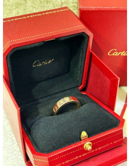 CARTIER LOVE RING CLASSIC MODEL IN 18K 750 ROSE GOLD WITH 3 DIAMONDS