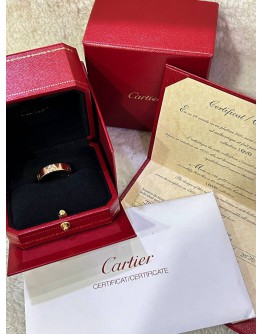 CARTIER LOVE RING CLASSIC MODEL IN 18K 750 ROSE GOLD WITH 3 DIAMONDS