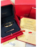 CARTIER LOVE BRACELET MEDIUM MODEL IN 18K 750 ROSE GOLD WITH 4 DIAMONDS