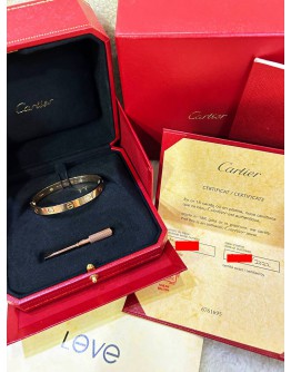CARTIER LOVE BRACELET MEDIUM MODEL IN 18K 750 ROSE GOLD WITH 4 DIAMONDS