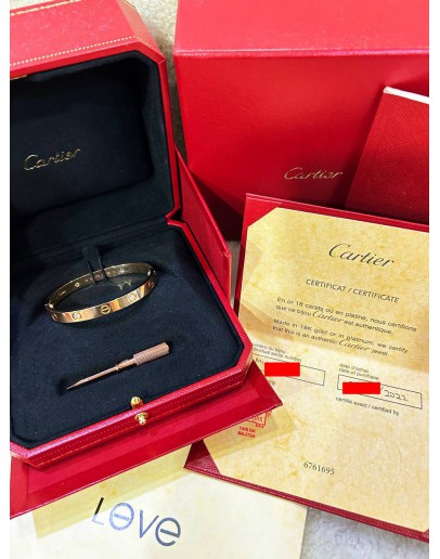 CARTIER LOVE BRACELET MEDIUM MODEL IN 18K 750 ROSE GOLD WITH 4 DIAMONDS