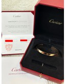CARTIER LOVE CUFF BRACELET SIZE 18 IN 18K 750 ROSE GOLD  